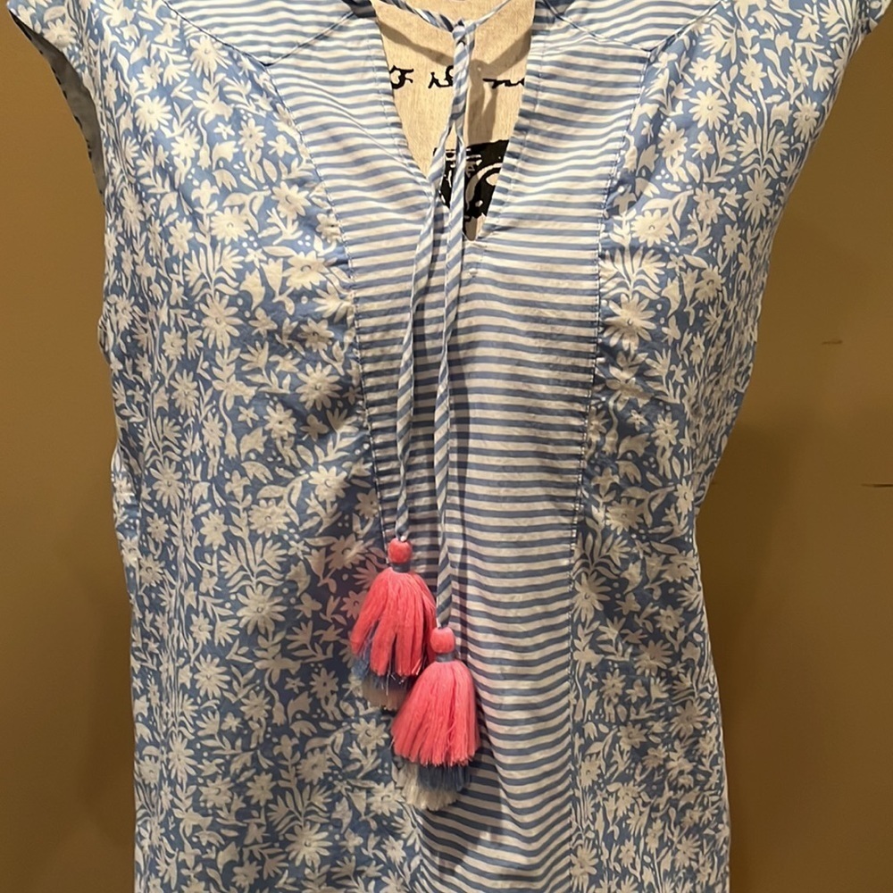 Vineyard Vines Ladies‎ Blue/White Cotton Dress S - Picture 3 of 8